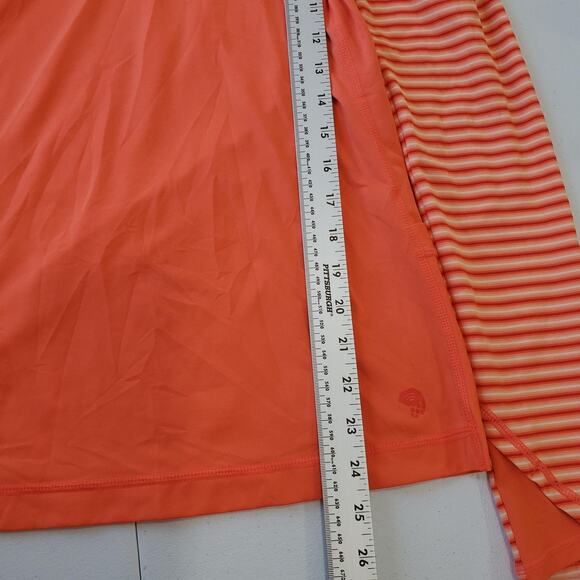 Mountain Hardwear Hoodie Womens Small Orange Striped Long Sleeve Pullover - Picture 4 of 6